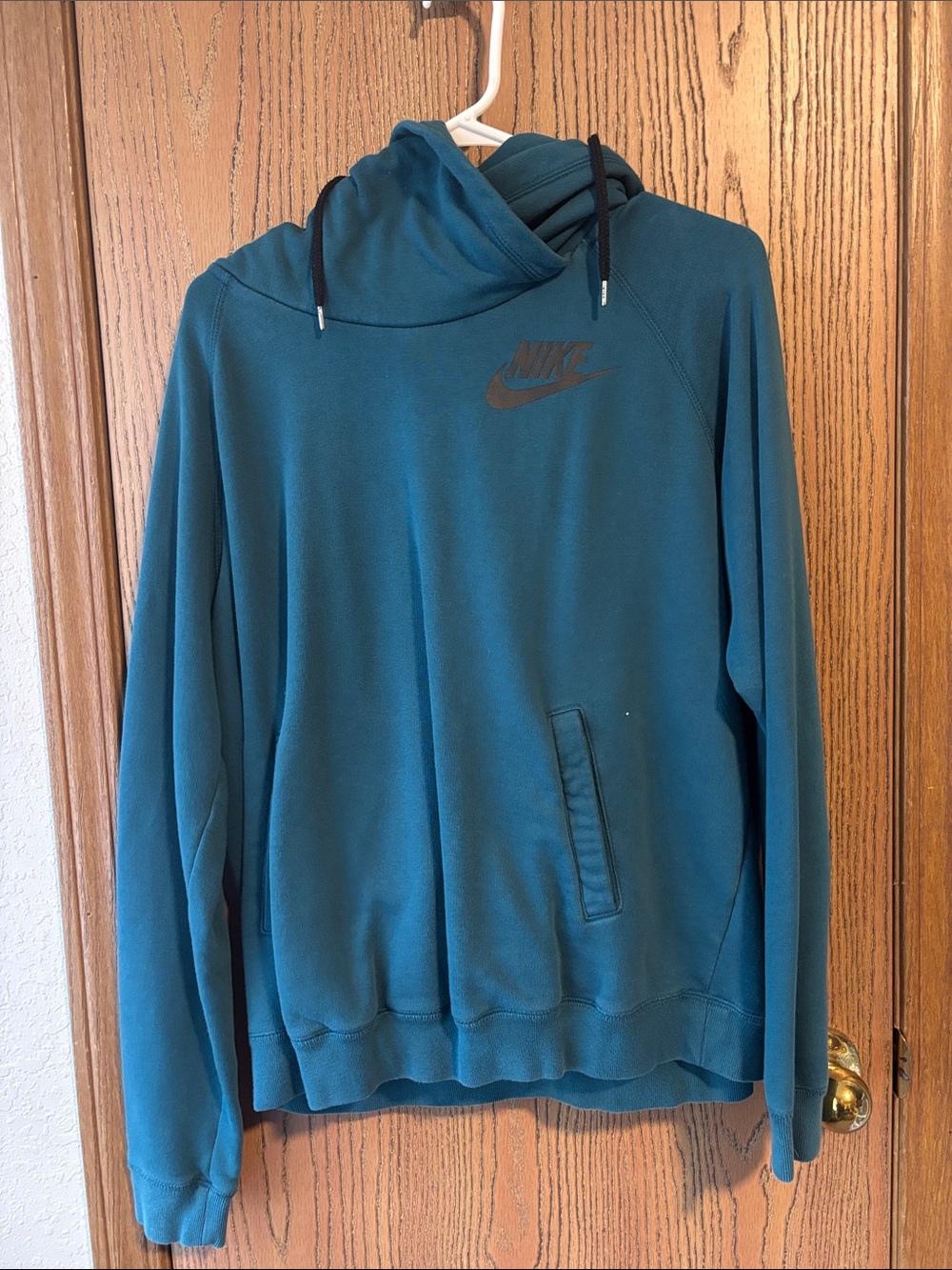 Nike Teal Blue Pullover Hoodie with Logo